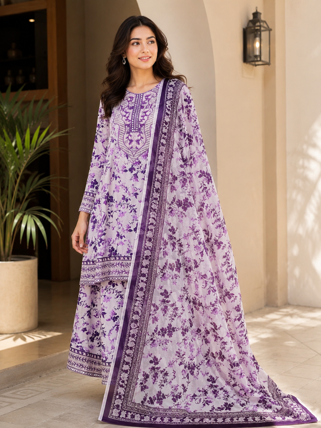 Embroidered 3-Piece Suit