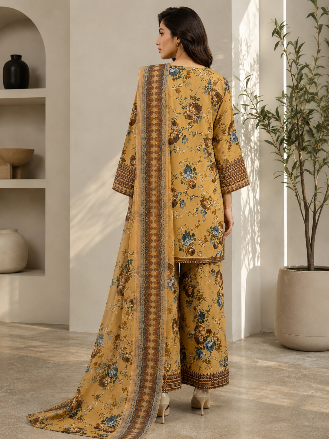 Embroidered 3 Piece Lawn Suit