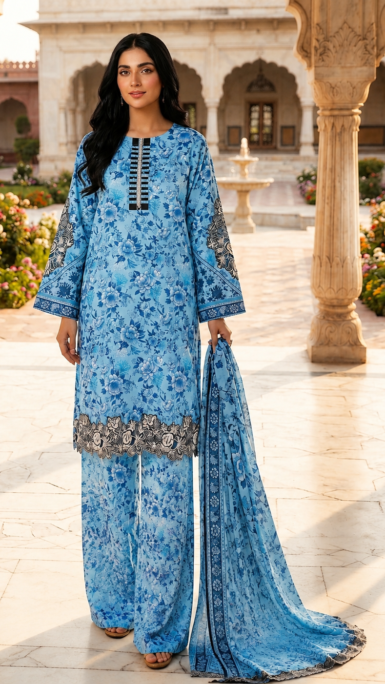 Embroidered 3-Piece Suit