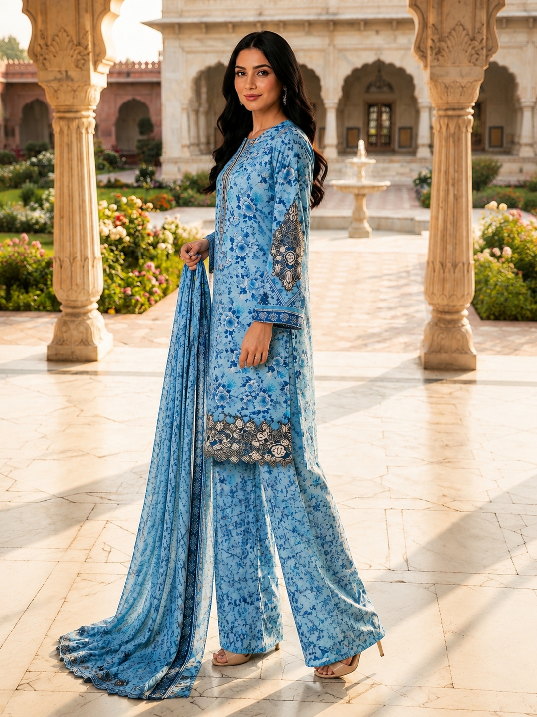 Embroidered 3-Piece Suit