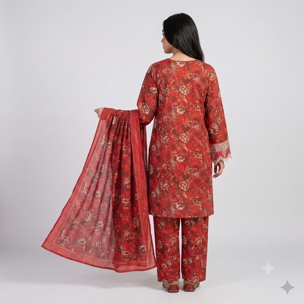 3 Piece Lawn Suit for Women