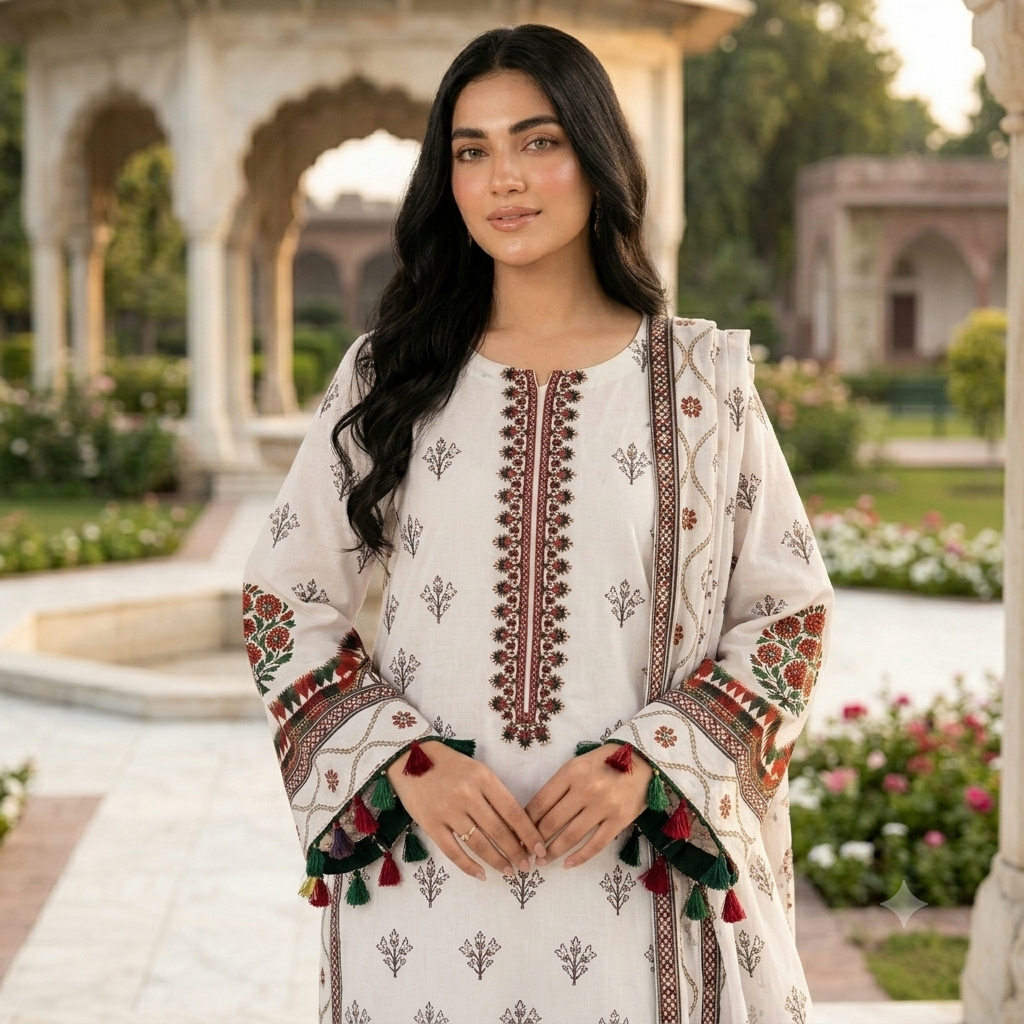 Embroidered 3-Piece Suit