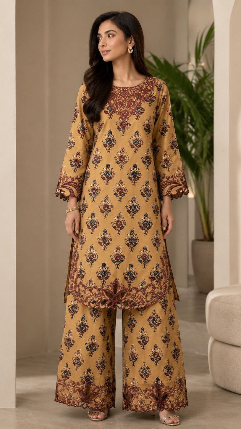 Embroidered 3 Piece Lawn Suit
