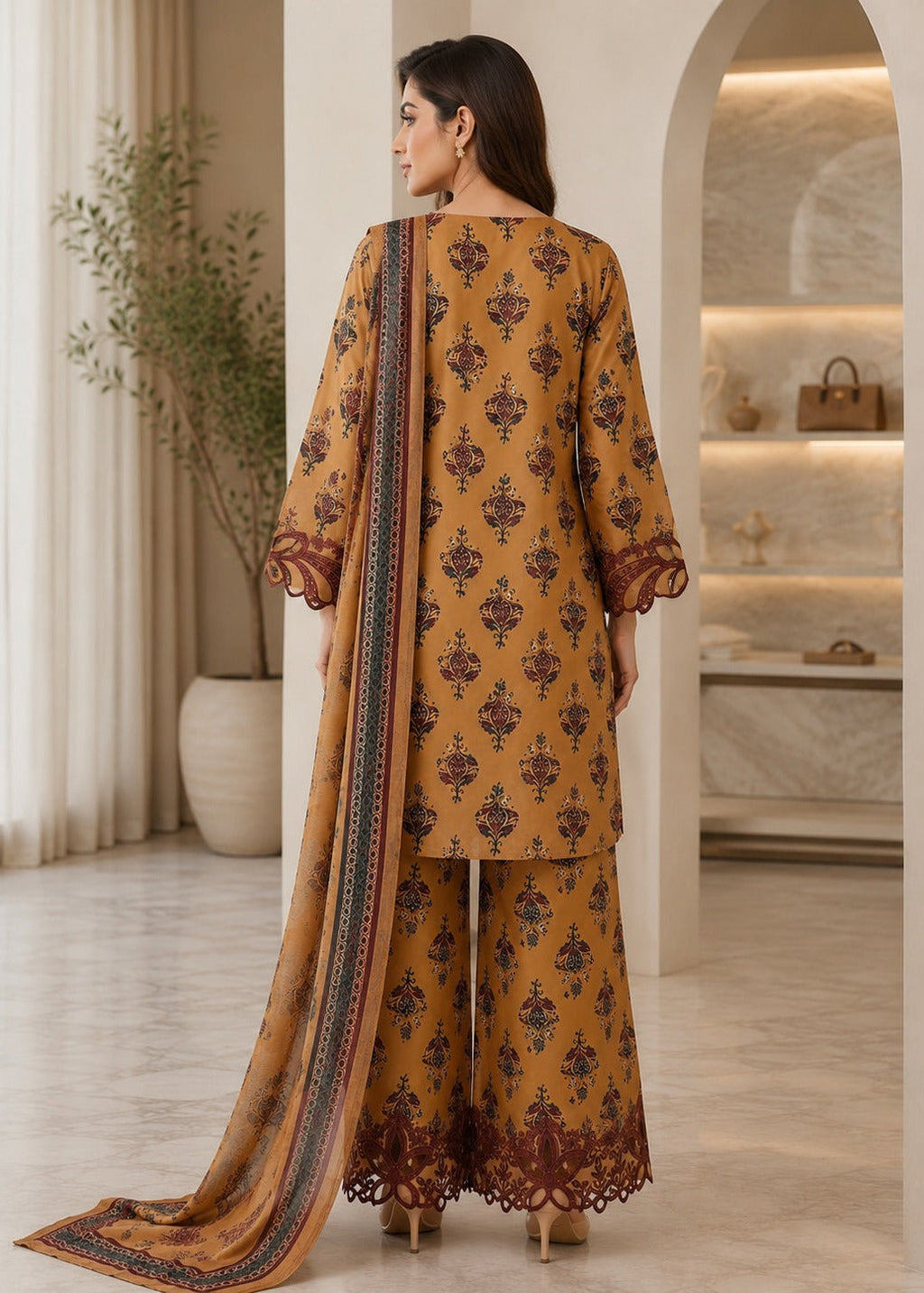 Embroidered 3 Piece Lawn Suit
