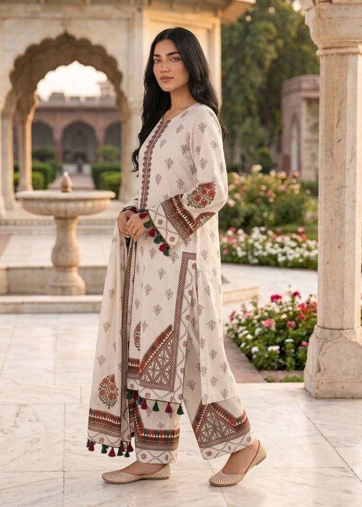 Embroidered 3-Piece Suit