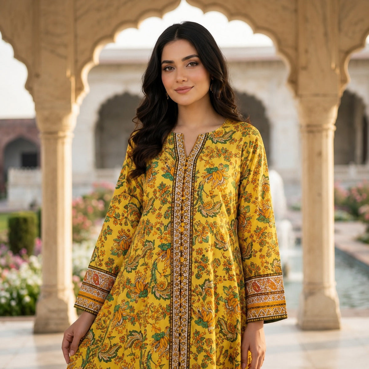 3-Piece Lawn Frock Suit