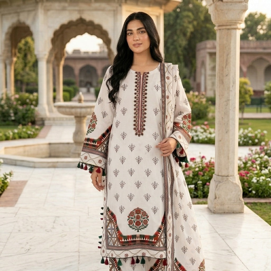 Embroidered 3-Piece Suit