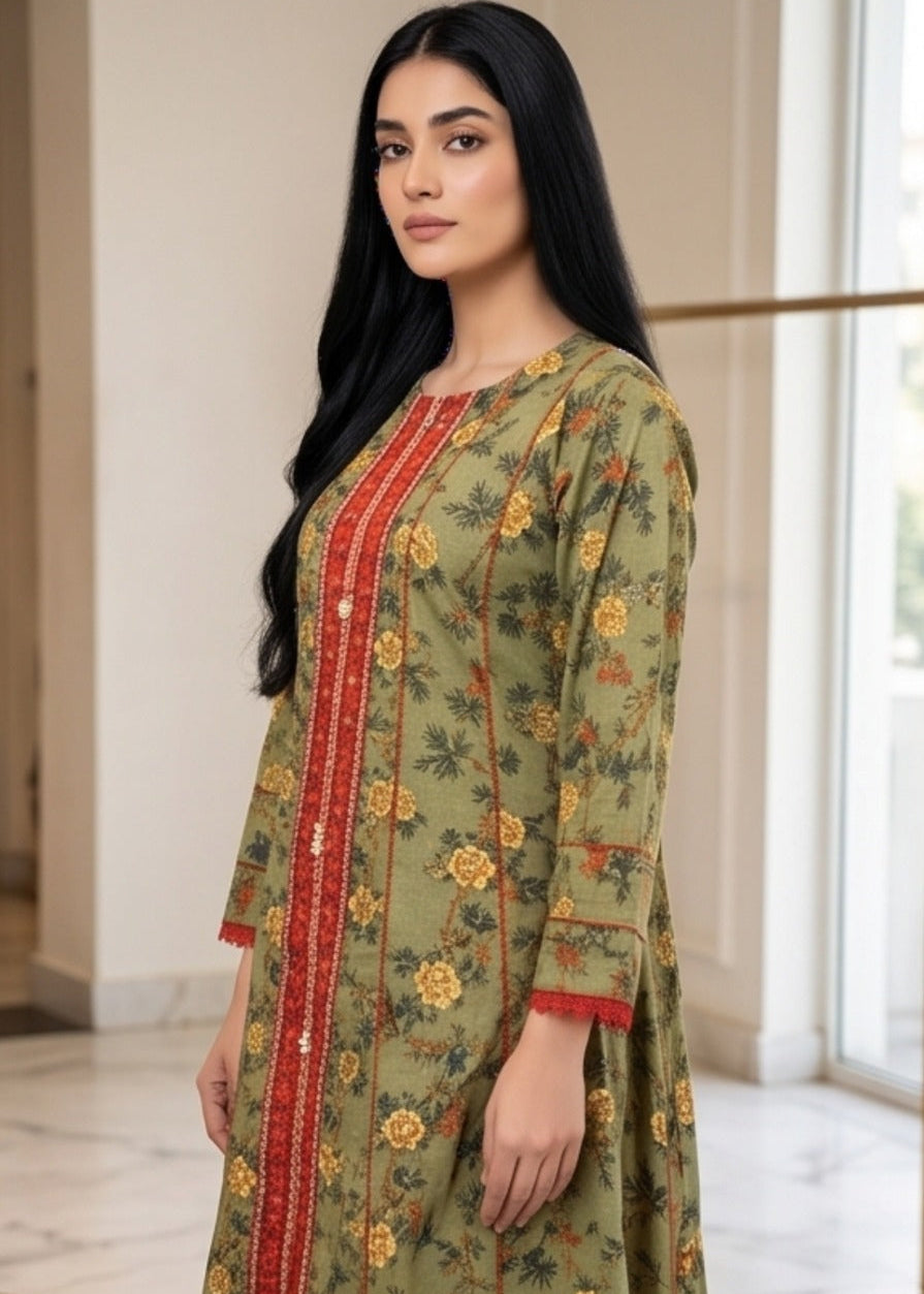 3 Piece Embroidered Lawn Suit