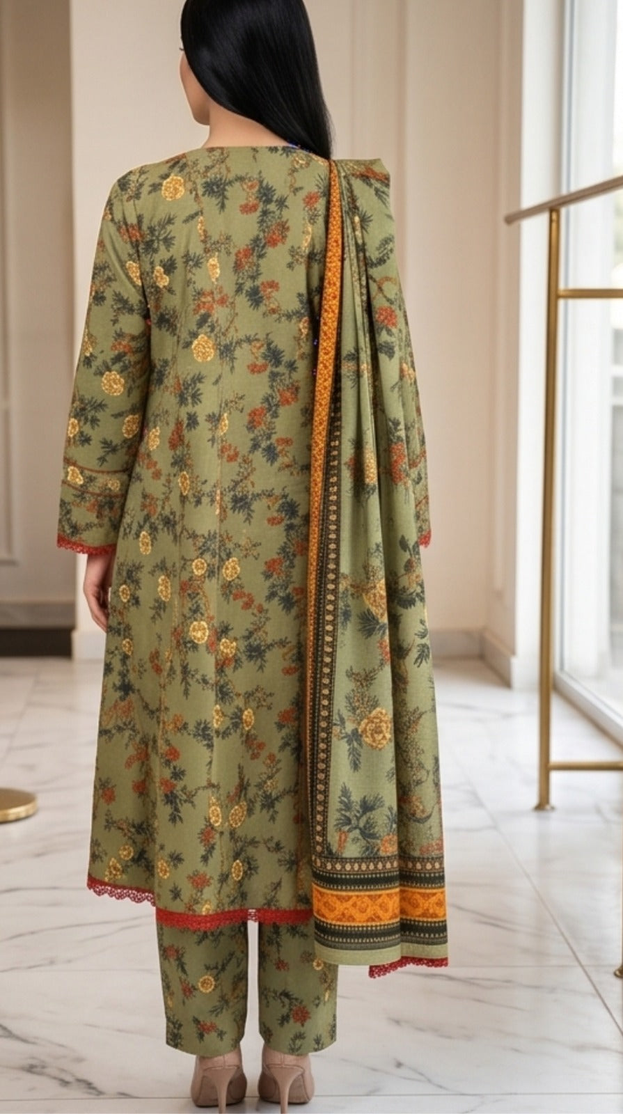 3 Piece Embroidered Lawn Suit