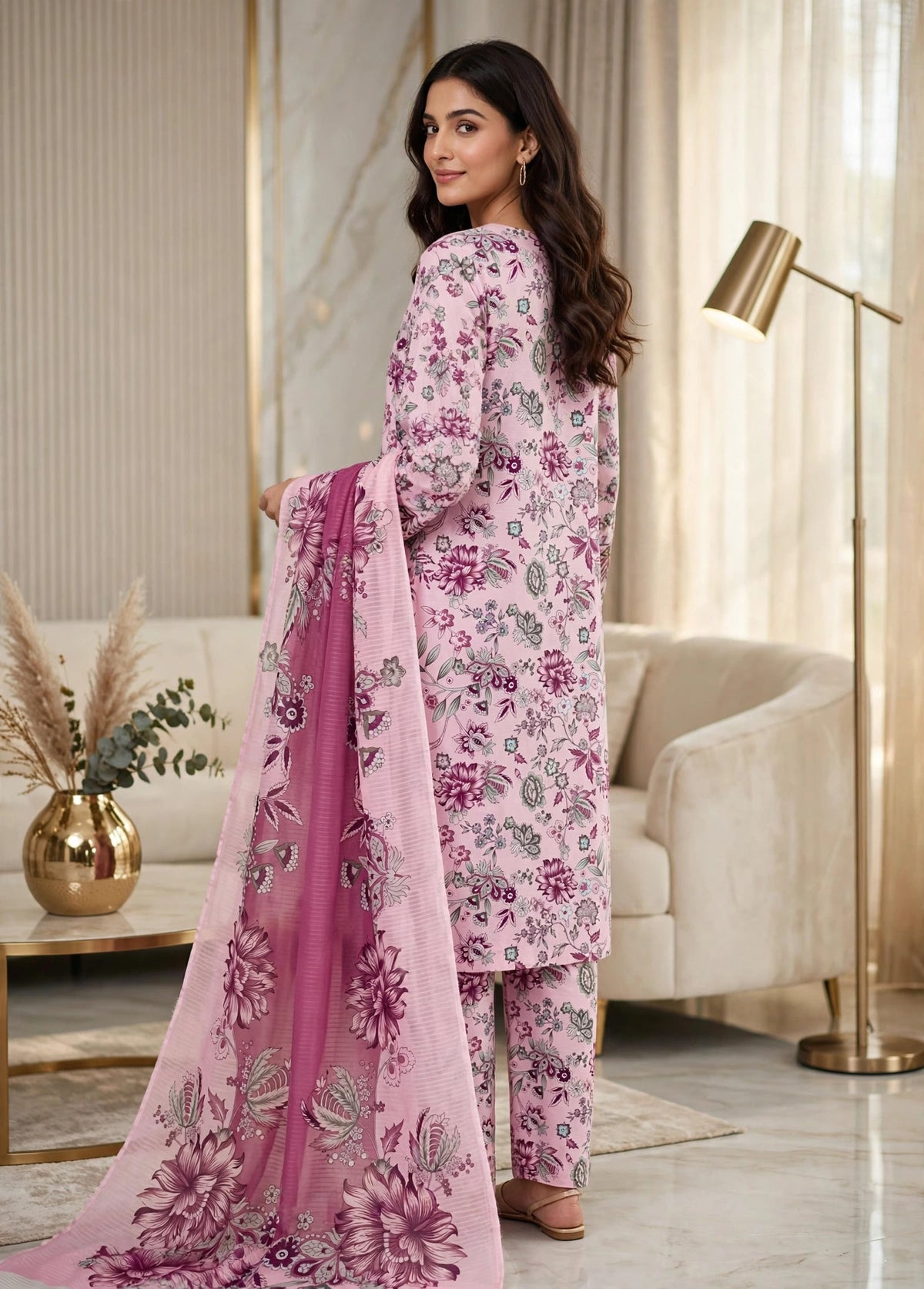 Mauve Pink 3 Piece Winter Suit