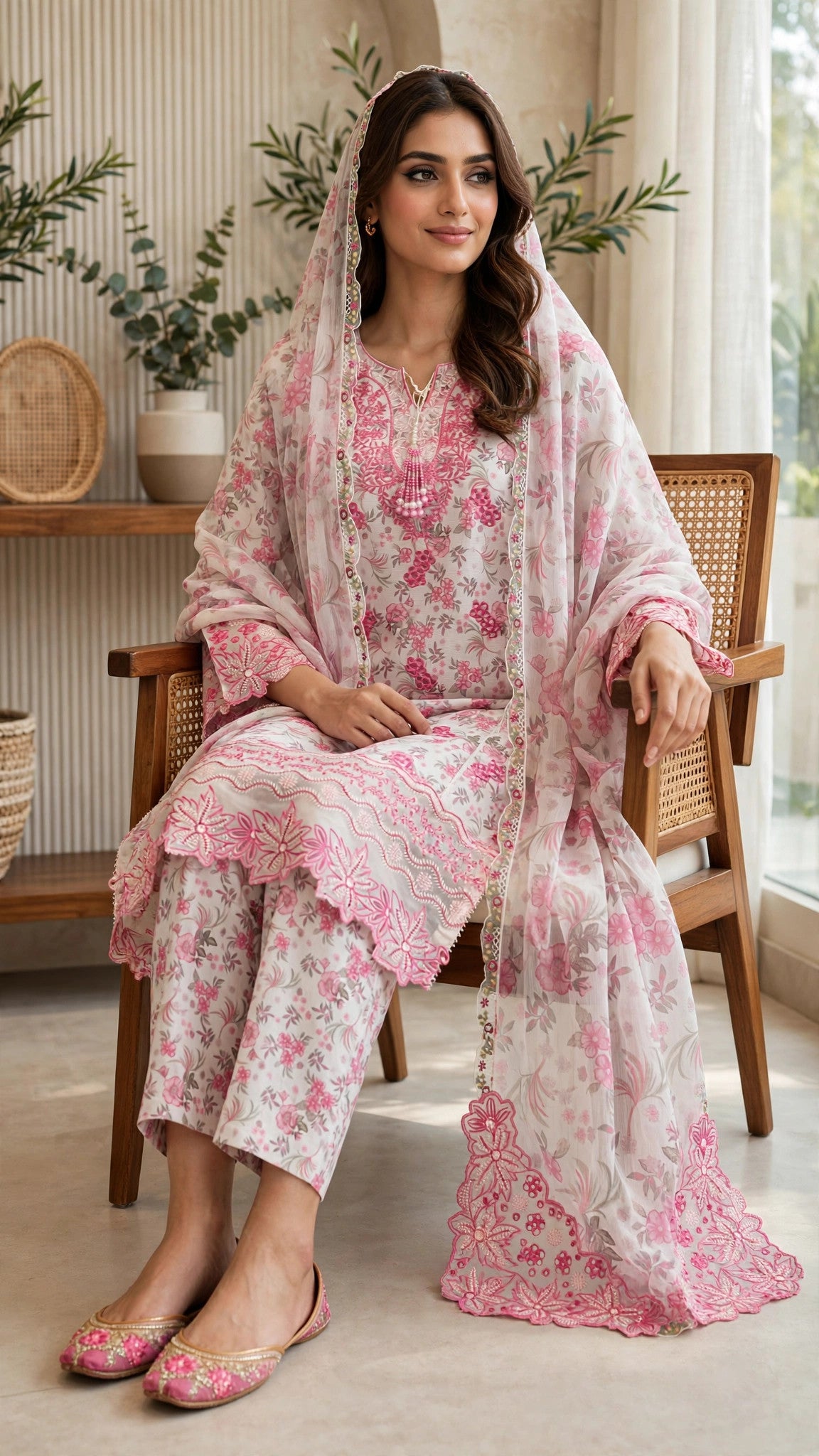 Embroidered 3 Piece Suit