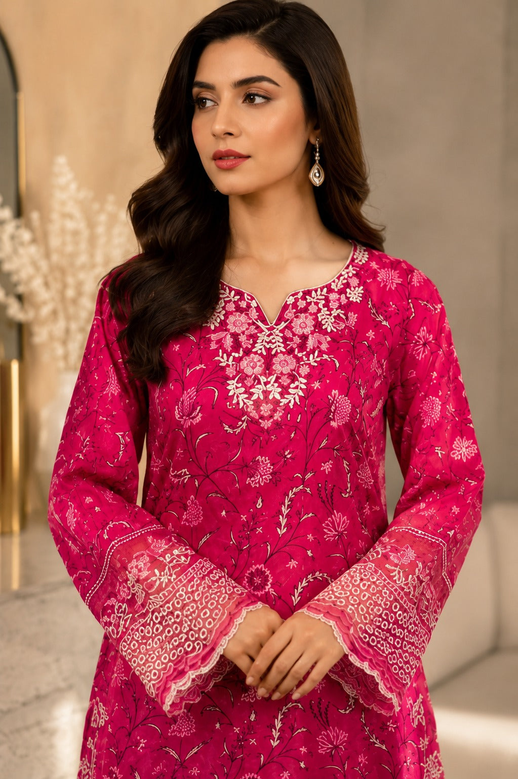 3 Piece Embroidered Lawn Suit