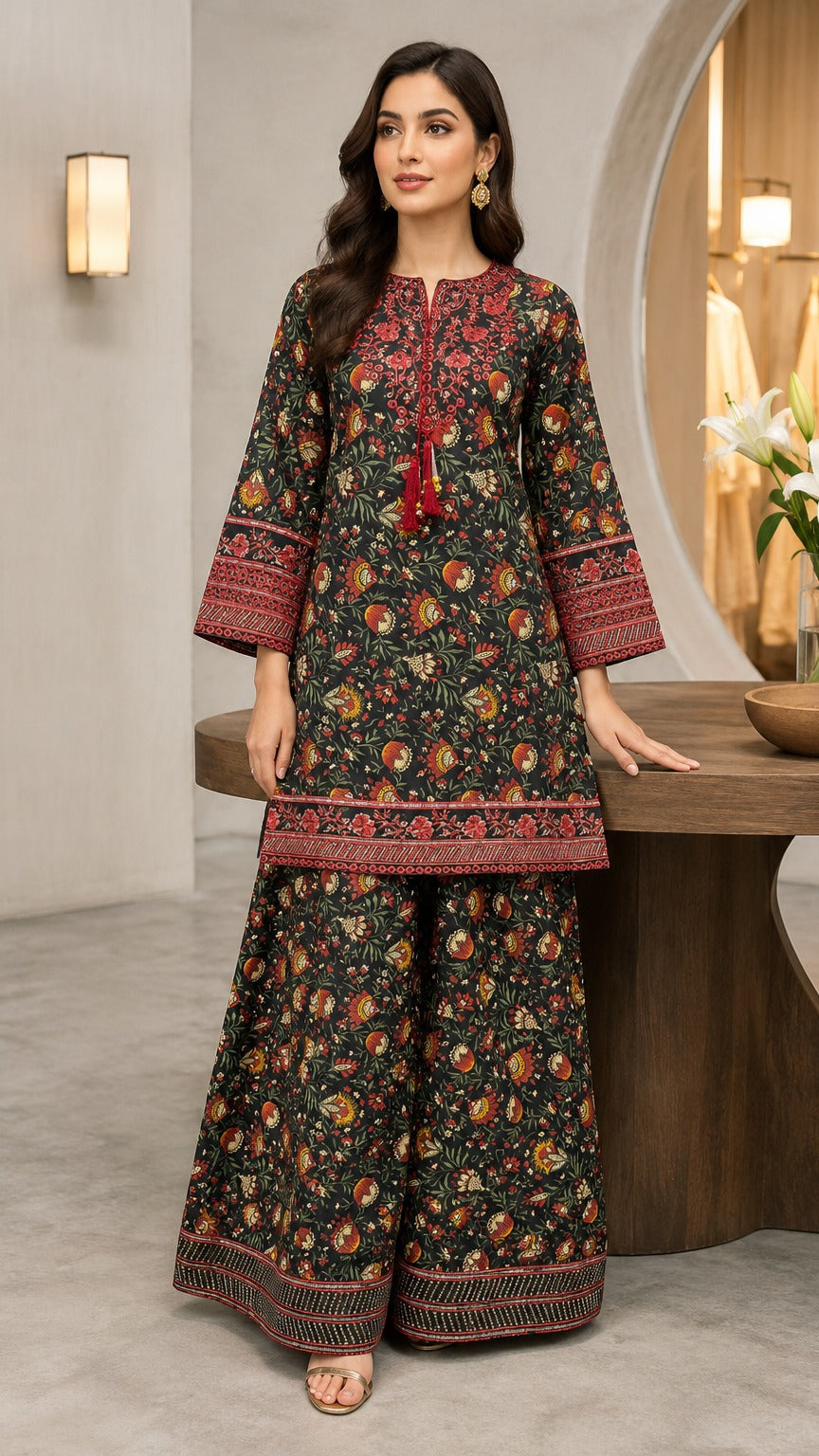 3 Piece Embroidered Lawn Suit