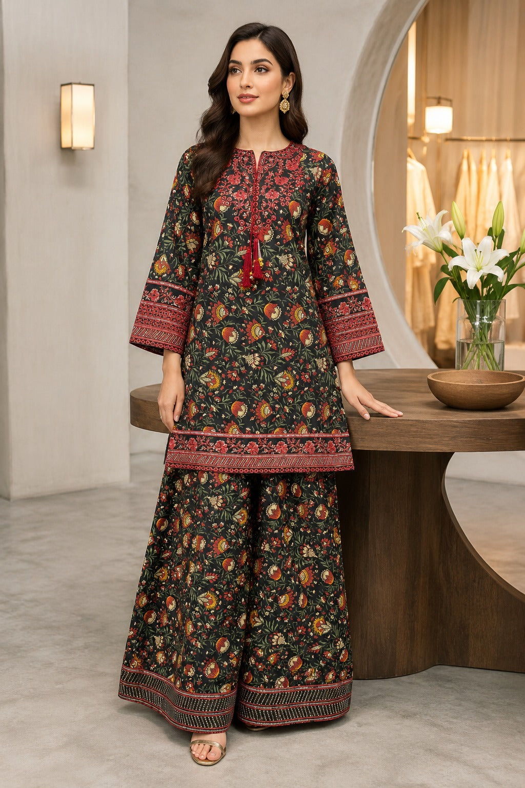 3 Piece Embroidered Lawn Suit