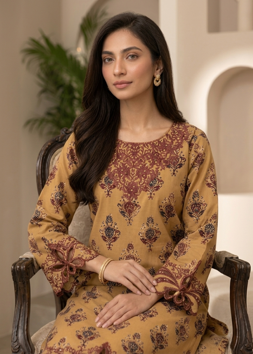 Embroidered 3 Piece Lawn Suit