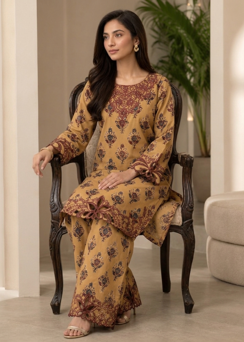 Embroidered 3 Piece Lawn Suit
